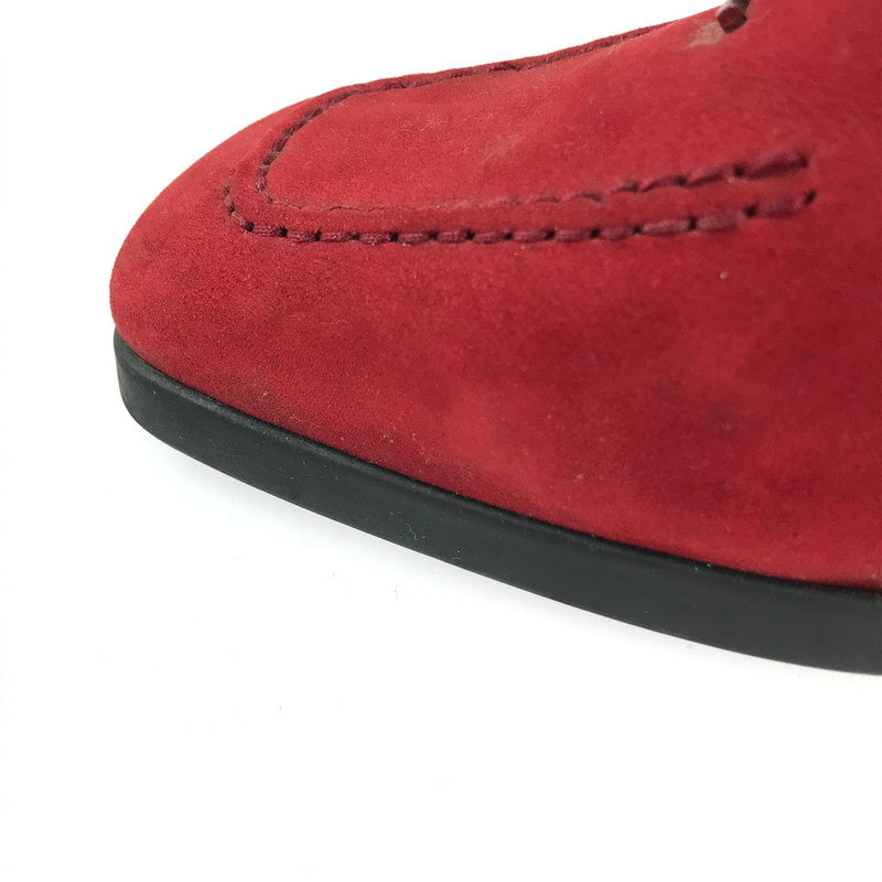 【現状渡し品】【レディース】 80's SUEDE PUMPS 80年代 スエード パンプス 靴 183-240809-hi-8-tag サイズ:35.5 カラー:レッド 万代Net店