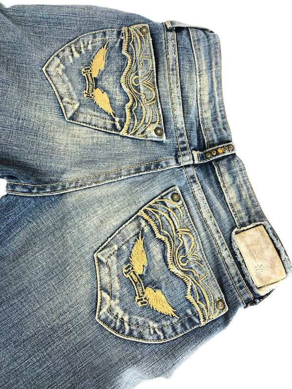 【中古品】【メンズ】 ROBIN'S JEAN ロビンズジーン FLARE DENIM PANTS フレアデニムパンツ ボトムス 156-240807-mo-8-tag サイズ:26 カラー:インディゴ 万代Net店