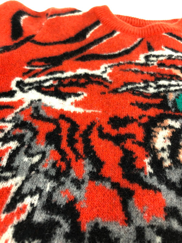 【中古品】【キッズ】 GUCCI グッチ TIGER SWEATER タイガー セーター トップス ニット 183-240901-mo-18-tag サイズ:6 カラー:オレンジ 万代Net店