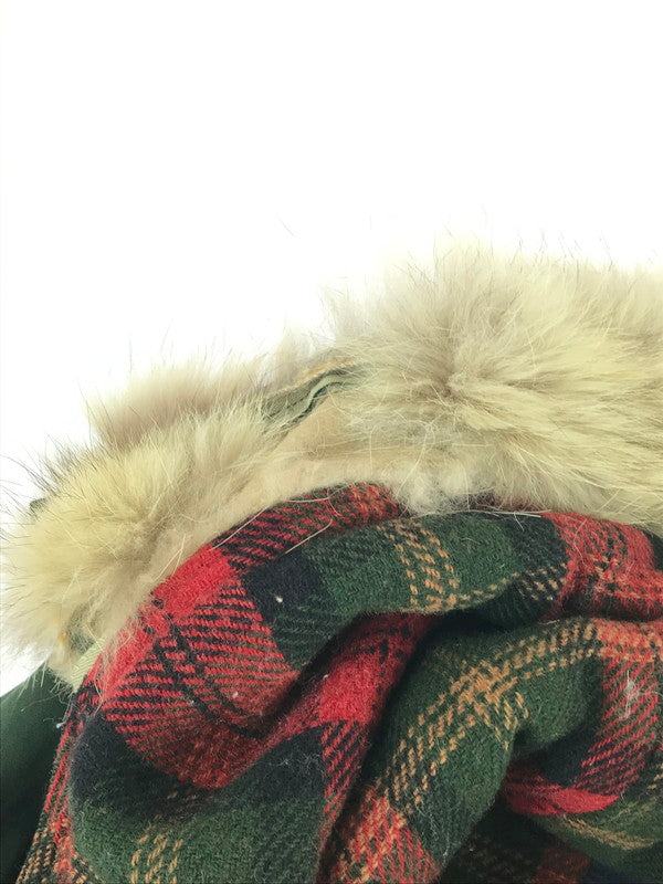 【現状渡し品】【メンズ】 WOOLRICH ウールリッチ 80's コヨーテファー マウンテンパーカー 33221 ヴィンテージ 中綿ジャケット アウター 144-240917-yk-12-tag サイズ:L カラー:GREEN 万代Net店