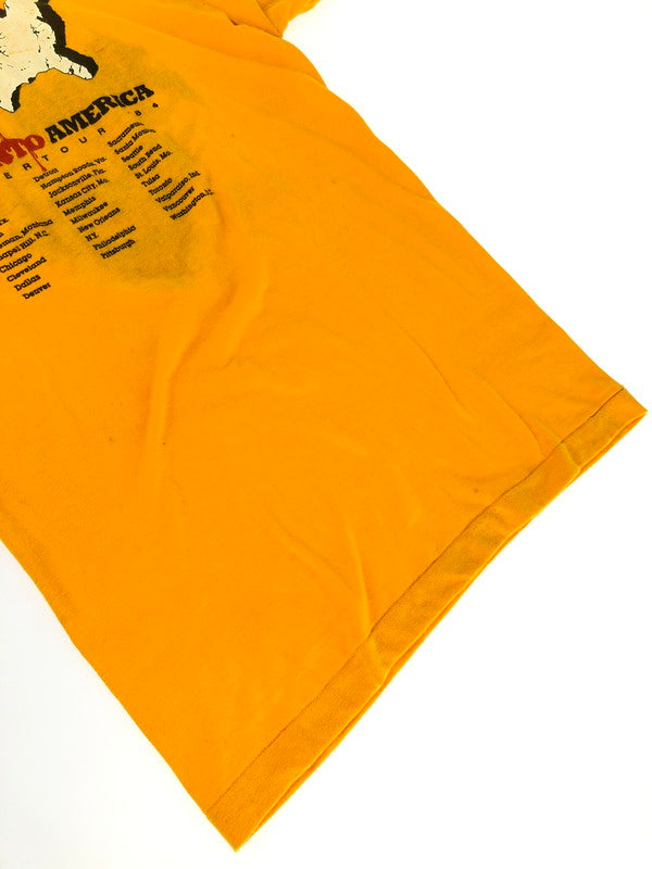 【中古品】【メンズ】 SPINAL TOP USA製 80S ROCK MOCKUMENTARY COMEDY MOVIE BAND PRINT SS TEE ロック モキュメンタリー コメディ ムービー バンド プリント ショートスリーブ Tシャツ 半袖トップス 146-241010-mo-01-tag サイズ:M カラー:オレンジ系 万代Net店
