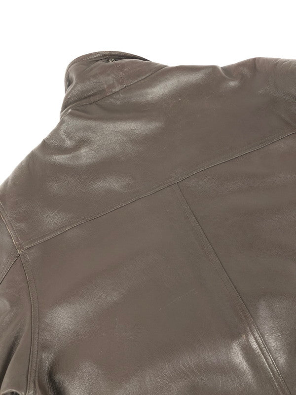 【現状渡し品】【メンズ】 LEMERE HOMME MAILLE ルメール オム レザージャケット トップス アウター 146-241127-yk-09-tag サイズ:L カラー:ブラウン 万代Net店