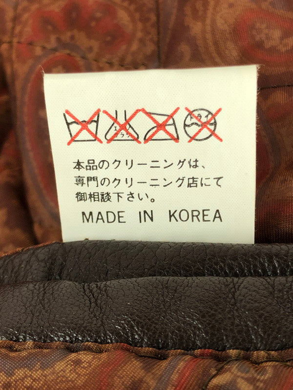 【現状渡し品】【メンズ】 LEMERE HOMME MAILLE ルメール オム レザージャケット トップス アウター 146-241127-yk-09-tag サイズ:L カラー:ブラウン 万代Net店