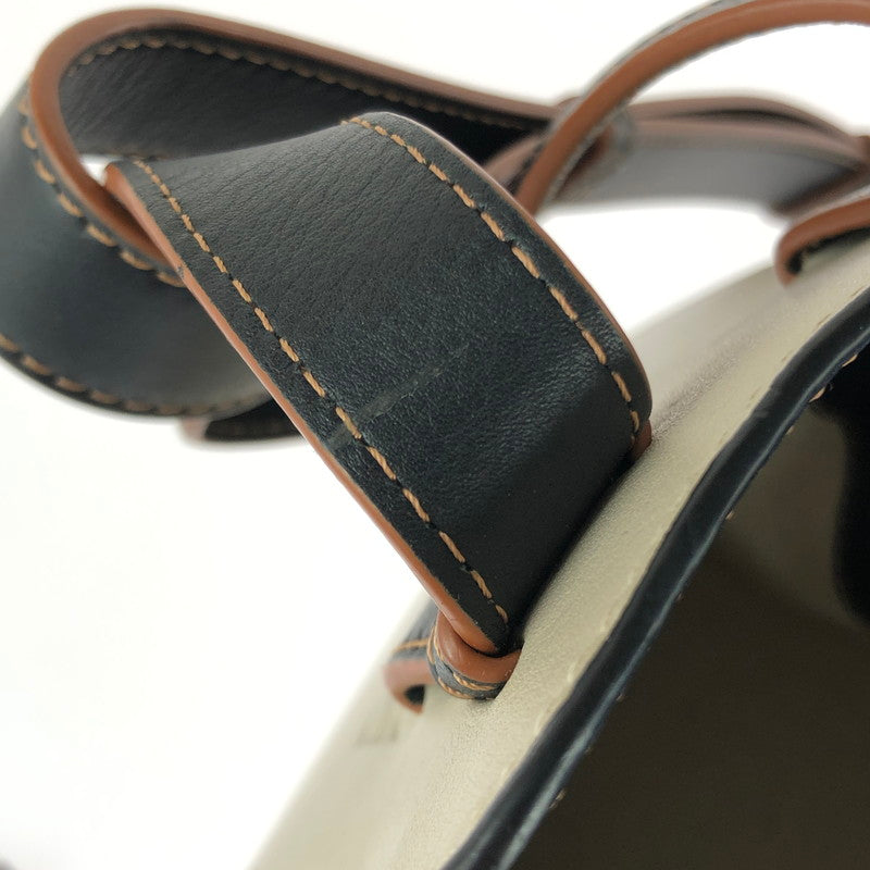 【中古品】【レディース】 ハンモック ドローストリングバッグ ミニ 2WAYバッグ ショルダーバッグ ハンドバッグ カバン 180-241204-hi-07-tag カラー:アイボリー/ブラック 万代Net店
