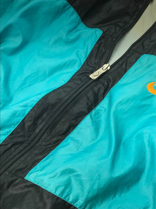 【現状渡し品】【メンズ】 NIKE ナイキ 80's NYLON JACKET 80年代 ナイロンジャケット マレーシア製 紺タグ ライトアウター 146-250121-yk-24-tag サイズ:L カラー:ブルー/ブラック 万代Net店