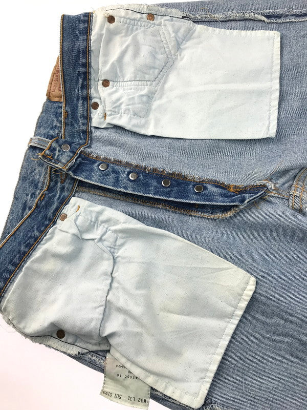 【現状渡し品】【メンズ】 Levi's リーバイス 90's 501 DENIM PANTS 501-0193 95年製 デニムパンツ ジーンズ USA製 ボタン裏刻印555 157-250326-hi-28-tag サイズ:W32 カラー:ライトインディゴ 万代Net店