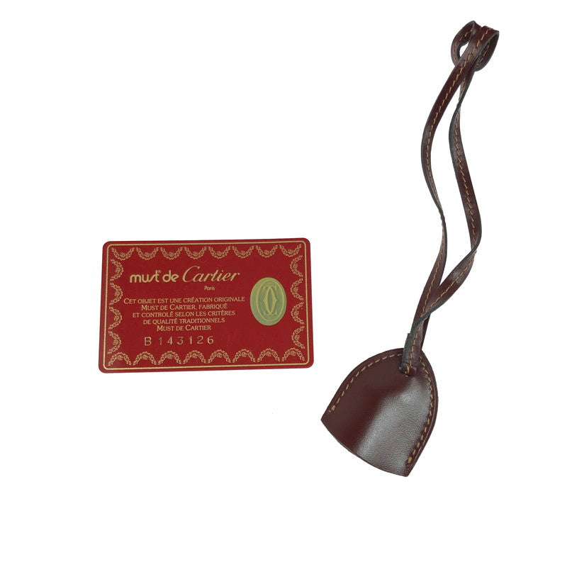 【現状渡し品】【メンズ】 CARTIER カルティエ MUST LINE BOSTON BAG マストライン ボストンバッグ カバン 180-250518-hi-11-tag カラー:ボルドー 万代Net店