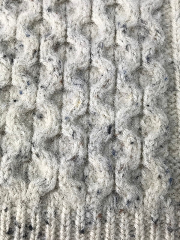 【中古品】【メンズ】 ARAN CRAFTS アラン クラフト FISHERMAN KNIT フィッシャーマン ニット セーター アイルランド製 トップス 146-250212-na-09-tag サイズ:XL カラー:ホワイト系 万代Net店