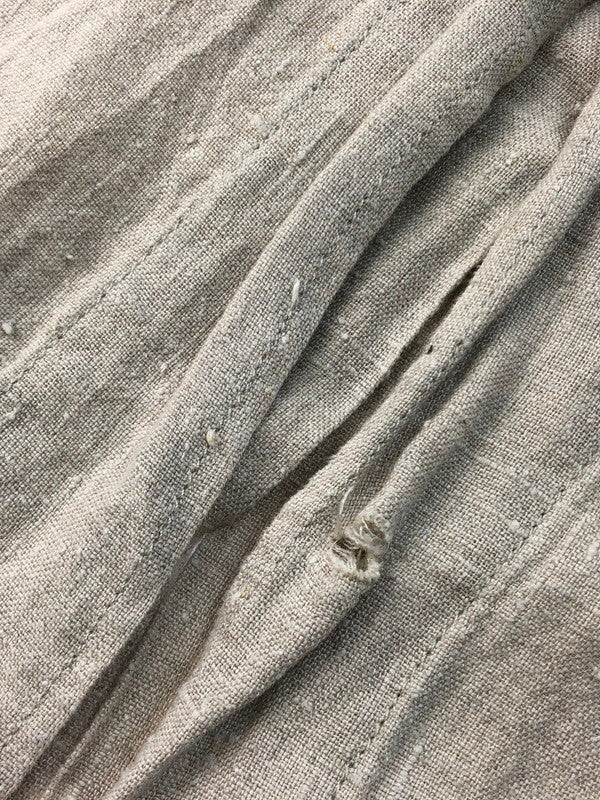 【現状渡し品】【メンズ】 ヴィンテージ リネン ショップコート 長袖シャツ トップス 146-250310-ss-09-tag カラー:ベージュ 万代Net店