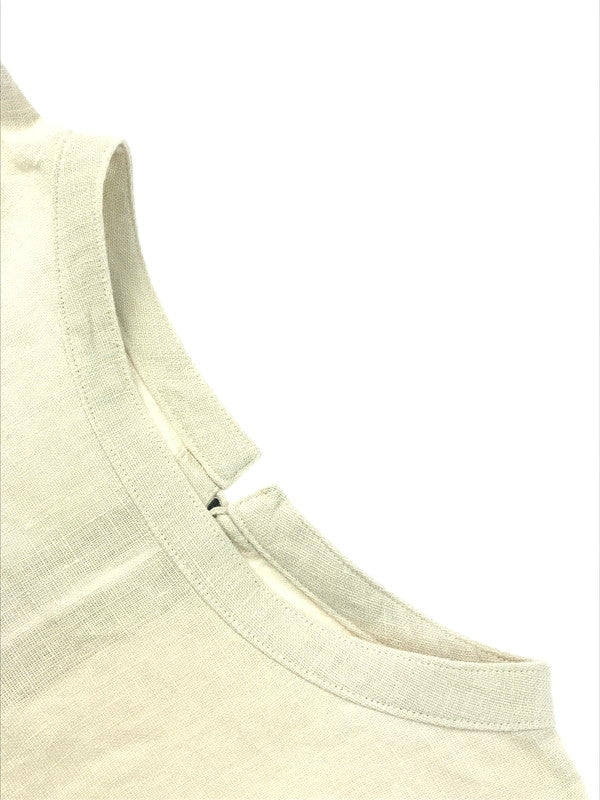 【中古品】【レディース】 石見銀山 群言堂 リネンキャンバス リブ付ワークワンピース 23103902C 長袖 ロングワンピース 170-250308-hi-05-tag サイズ:なし カラー:アイボリー 万代Net店