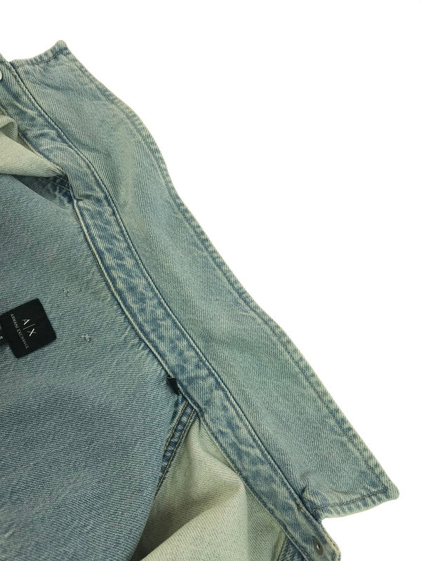 【中古美品】【レディース】 ARMANI EXCHANGE アルマーニエクスチェンジ DENIM SHIRT JACKET 6KYB44 Y1EAZ デニムシャツジャケット ライトアウター 168-250505-hi-09-tag サイズ:S カラー:ライトインディゴ 万代Net店