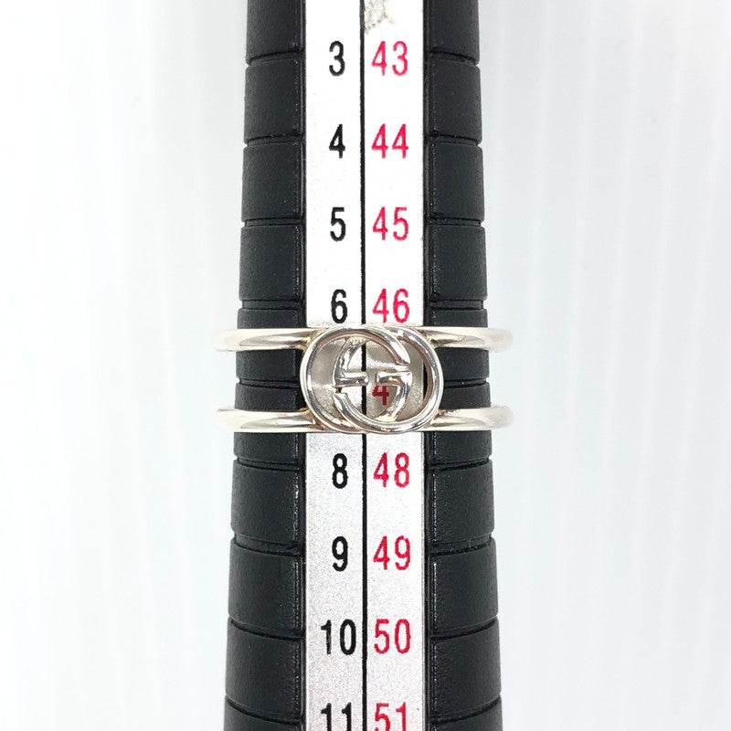 【中古品】【レディース】 GUCCI グッチ インターロッキングG スリムオープンバンドリング 298036 指輪 アクセサリー 182-250527-yy-17-tag カラー:シルバー 万代Net店