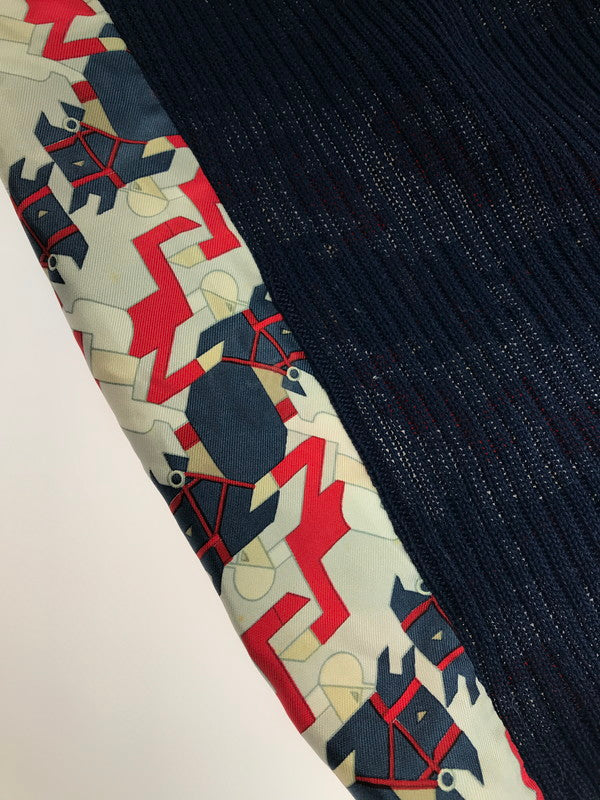 【中古品】【レディース】 HERMES エルメス S/S DOCKING KNIT SHIRT ショートスリーブ ドッキングセーター ニット 141-250425-hi-03-tag サイズ:38 カラー:マルチカラー 万代Net店