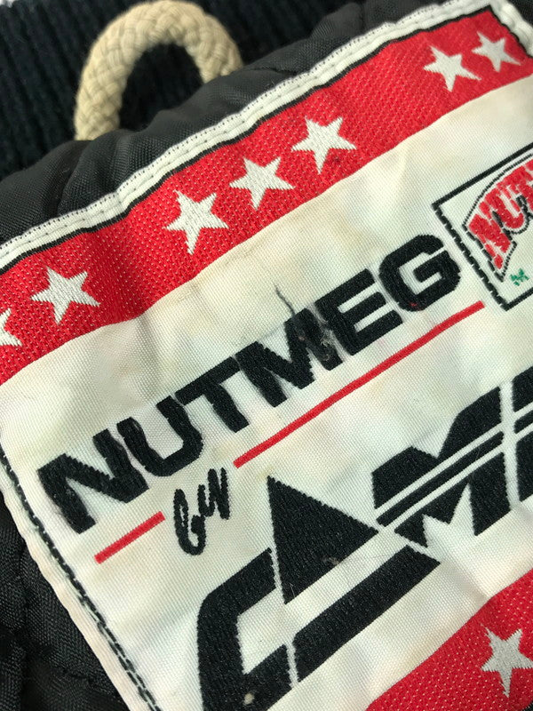 【中古品】【メンズ】 NUTMEG BY CAMPRI ナツメグ バイ カンプリ 90's CHICAGOBULLS WOLL STADIUM JACKET 90年代 シカゴブルズ 刺繡 ウールスタジアムジャケット 146-250927-rt-07-tag サイズ:L カラー:ブラック 万代Net店
