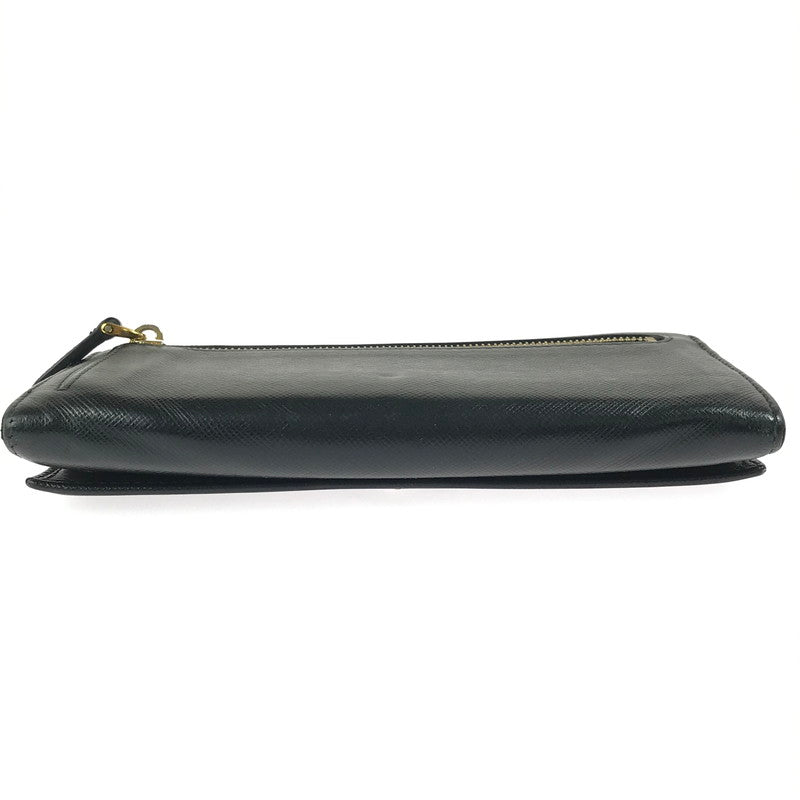 【中古品】【メンズ】 PRADA プラダ SAFFIANO LONG WALLET 1MH132 サフィアーノ ロングウォレット 財布 181-250729-na-05-tag カラー:ブラック 万代Net店
