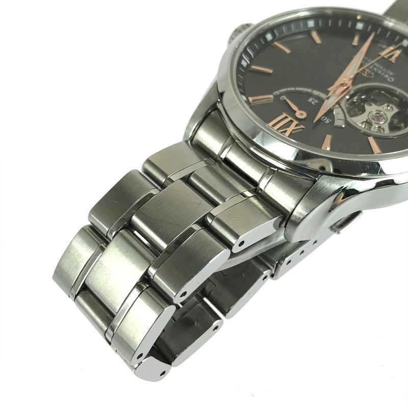 【中古品】【メンズ】 ORIENTSTAR オリエントスター SEMI SKELETON F6R4-UAA0 セミスケルトン アナログ 自動巻き 腕時計 197-250822-yy-16-tag カラー:シルバー/ブラック 万代Net店