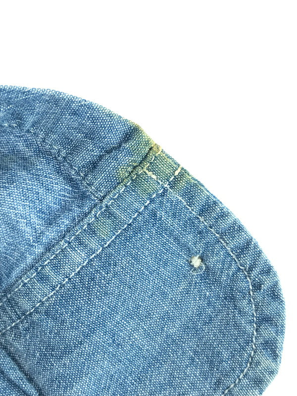 【中古品】【メンズ】 SUGAR CANE シュガーケーン USA製 LS CHAMBRAY WORK SHIRT アメリカ製 ロングスリーブ シャンブレー ワークシャツ 長袖 トップス 145-250822-ki-03-tag サイズ:S カラー:ブルー 万代Net店