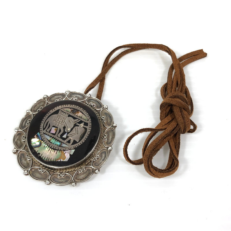【中古品】【レディース】 MEXICAN JEWELRY メキシカン ジュエリー SV925 SHELL BROOCH シェルブローチ ひも付き アクセサリー 193-250827-hi-10-tag カラー:シルバー 万代Net店