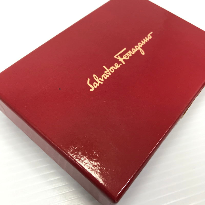 【ジャンク品】【メンズ】 Salvatore Ferragamo サルヴァトーレフェラガモ KEY CASE 三つ折り キーケース キーリング 財布 200-250830-hi-07-tag カラー:ブラック 万代Net店