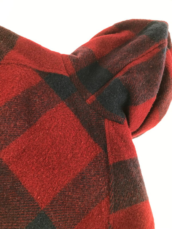 【中古品】【メンズ】 70's WOOL CHECK FULL ZIP HOODIE RED 白タグ 70年代 ウールチェック フルジップ フーディー レッド アウター 146-250913-rt-10-tag サイズ:S カラー:レッド 万代Net店