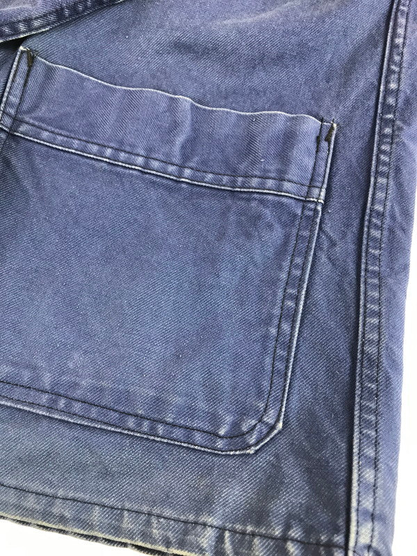 【中古品】【メンズ】 EURO VINTAGE ユーロヴィンテージ 40~50's MADE IN FRANCE FRENCH WORK JACKET フランス製 フレンチワーク ジャケット ライトアウター ヴィンテージ 146-250921-rt-03-tag サイズ:不明 カラー:ブルー 万代Net店