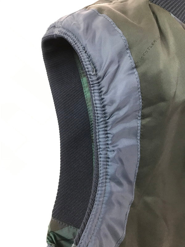 【中古美品】【メンズ】 MR.GENTLEMAN ミスター ジェントルマン NYLON STADIUM JUMPER VEST MG15F-VE02 ナイロン スタジアム ジャンパー ベスト 140-260522-rt-10-tagh サイズ:不明 下記参照 カラー:グリーン 万代Net店