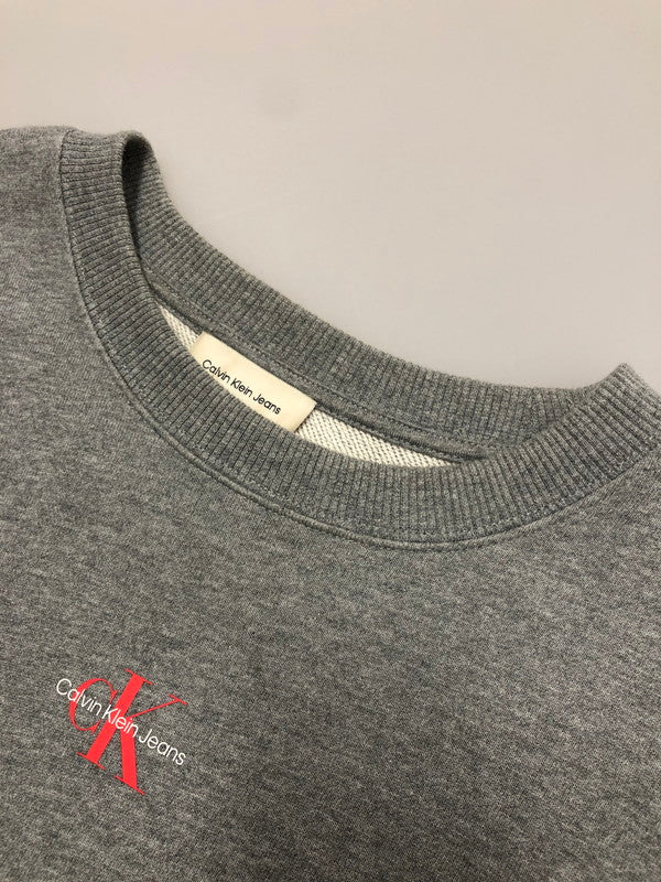 【中古品】【メンズ】 Calvin klein Jeans カルバンクラインジーンズ LOGO SWEATSHIRT J400471 ロゴ スウェットシャツ トレーナー 141-251231-rt-02-tag サイズ:S カラー:グレー 万代Net店