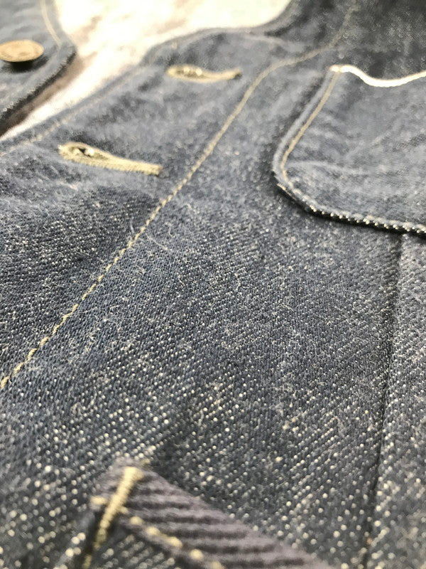 【中古品】【メンズ】 MOMOTARO JEANS 桃太郎ジーンズ DENIM WORK VEST デニム ワークベスト 145-260523-na-03-tagh サイズ:38 カラー:インディゴ 万代Net店