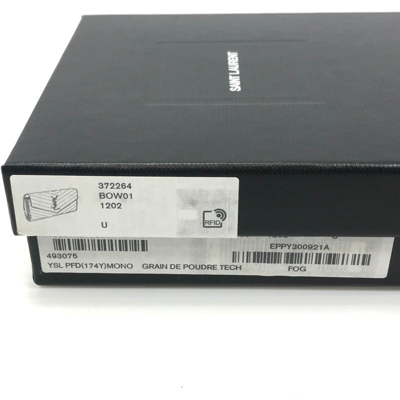 【中古品】【レディース】 SAINT LAURENT サンローラン カサンドラ マトラッセ ラージ フラップ ウォレット 372264 BOW01 長財布 181-251105-na-05-tag カラー:グレー系 万代Net店