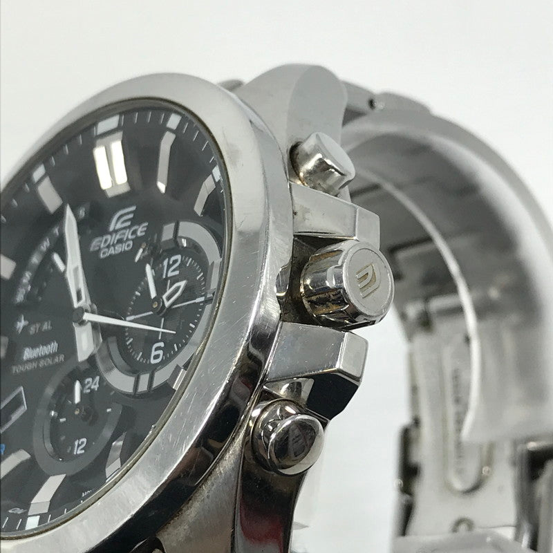 【現状渡し品】【メンズ】 EDIFICE エディフィス TOUGH SOLAR EQB-510 タフソーラー 腕時計 197-251209-na-06-tag カラー:シルバー 万代Net店