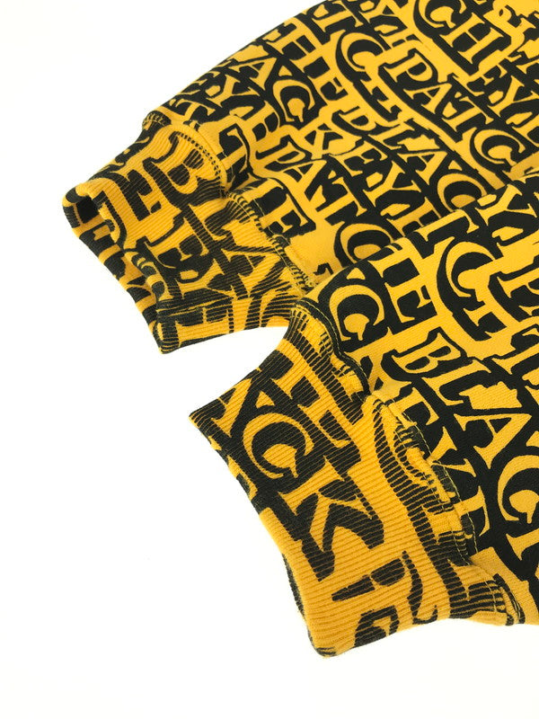 【中古美品】【メンズ】 BLACK EYE PATCH ブラック アイ パッチ 20AW STICKER COVERED CREW SWEAT ステッカー カバード クルーネック スウェット トレーナー トップス 142-251128-rt-12-tag サイズ:XL カラー:イエロー 万代Net店