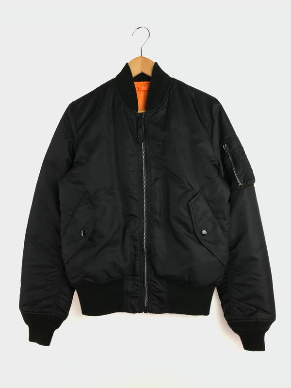 中古品】【メンズ】 ALPHA アルファ MA-1 FLIGHT JACKET BLACK 20004