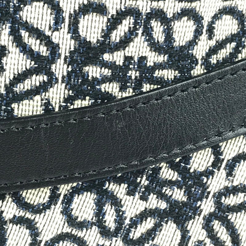 【中古品】【レディース】 LOEWE ロエベ アナグラム バケットハット K820HB1X07 ジャカード カーフ スペイン製 帽子 183-251212-yy-02-tag サイズ:57 カラー:ネイビー/ブラック 万代Net店