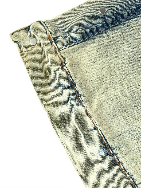 【中古品】【メンズ】 BALENCIAGA バレンシアガ BACK LOGO CRUSH DENIM JACKET 557351 バックロゴ クラッシュ デニムジャケット 141-251211-rt-10-tag サイズ:46 カラー:ライトインディゴ 万代Net店