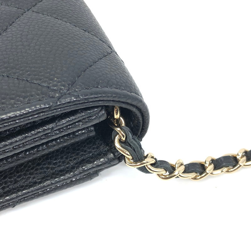 【中古品】【レディース】 CHANEL シャネル マトラッセ クラシック チェーンクラッチ AP0238 チェーンウォレット 財布 181-251220-na-06-tag カラー:ブラック 万代Net店