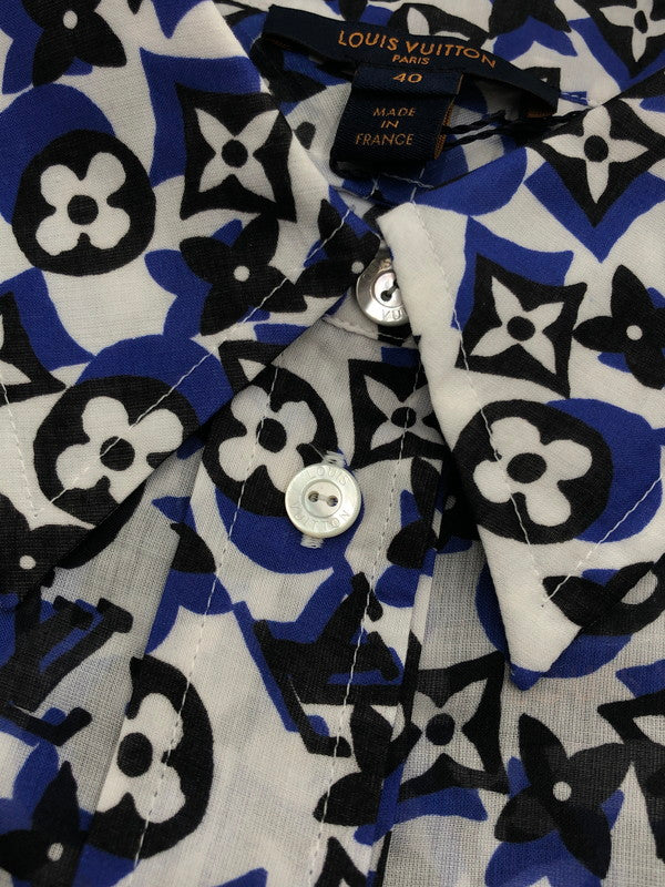 【中古美品】【レディース】 LOUIS VUITTON ルイ・ヴィトン モノグラム ボウタイ シャツ RW191W JNQ FGBL20 ブラウス トップス 179-251220-na-09-tag サイズ:40 カラー:マルチカラー 万代Net店