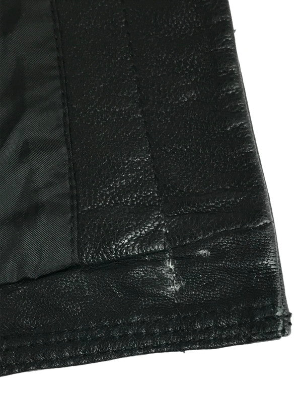 【中古品】【メンズ】 HARLEY DAVIDSON ハーレーダビッドソン WESTERN LEATHER SHIRT 97189-18VM ウエスタン レザー シャツ トップス 145-251223-rt-07-tag サイズ:XS カラー:ブラック 万代Net店