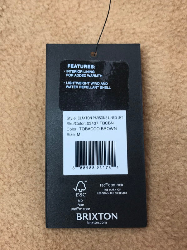 【中古美品】【メンズ】 CLAXTON PARSONS LINED JACKET TOBACCO BROWN 03437 クラクストン パーソンズ 裏地付き ジャケット 142-260121-rt-16-tag サイズ:M カラー:ライトブラウン系 万代Net店