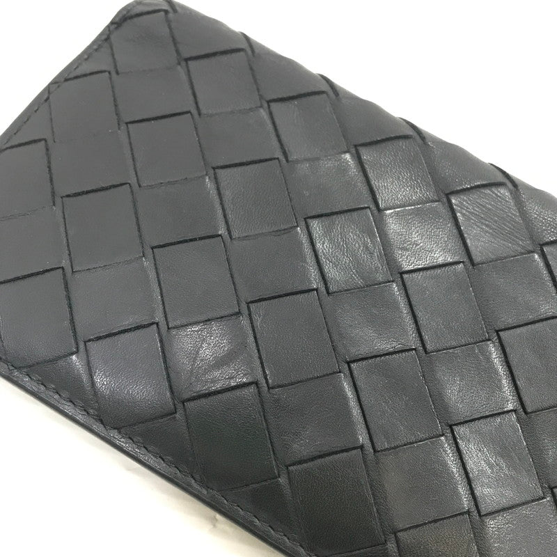 【中古品】【メンズ】 BOTTEGAVENETA ボッテガヴェネタINTRECCIATO LONG WALLET イントレチャート ロングウォレット 二つ折り財布 長財布 181-260131-na-15-tag カラー:ブラック 万代Net店