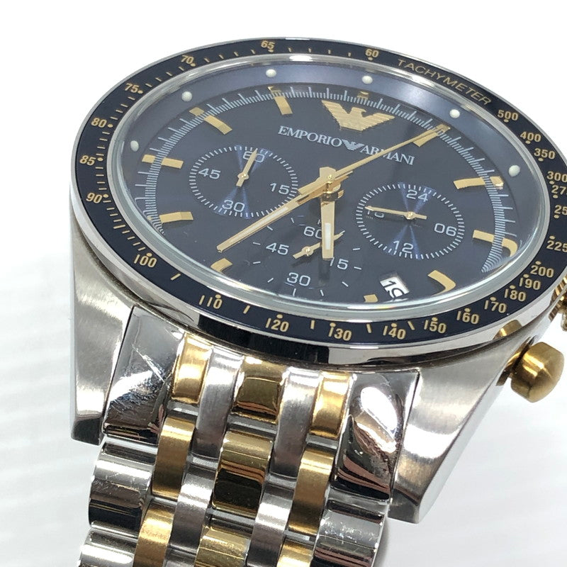 【中古品】【メンズ】 Emporio Armani エンポリオ・アルマーニ QUARTZ WATCH AR-6088 クォーツ 腕時計 197-260301-na-19-tag カラー:シルバー 万代Net店