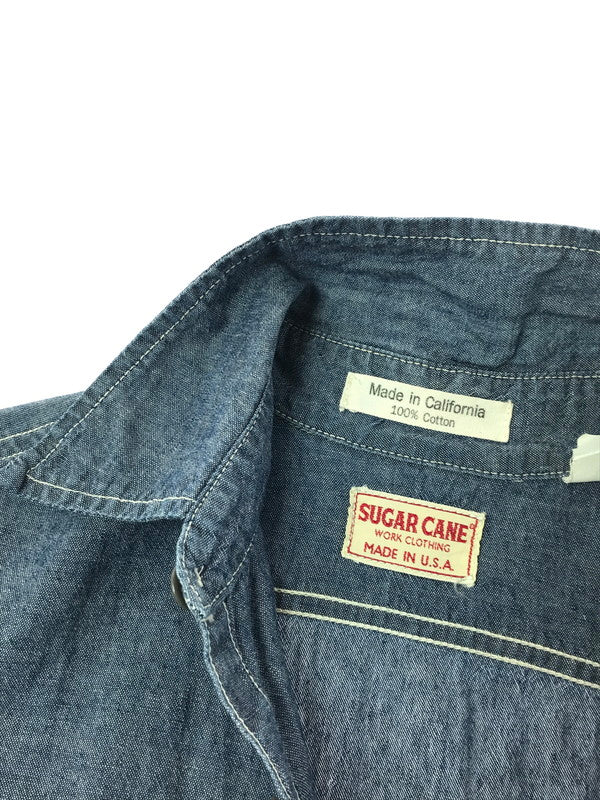 【中古品】【メンズ】 L/S CHAMBRAY WORK SHIRT シャンブレー ワークシャツ USA製 長袖シャツ 145-260225-na-04-tag サイズ:S カラー:ブルー 万代Net店