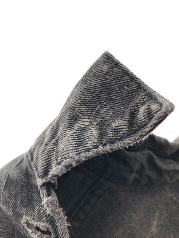 【現状渡し品】【メンズ】 Levi's リーバイス 80's ACID WASH BLACK DENIM TRUCKER JACKET 70507-0253 アシッド ウォッシュ ブラックデニム トラッカー ジャケット アウター USA製 777刻印 146-260204-rt-11-tag サイズ:M カラー:ブラック 万代Net店