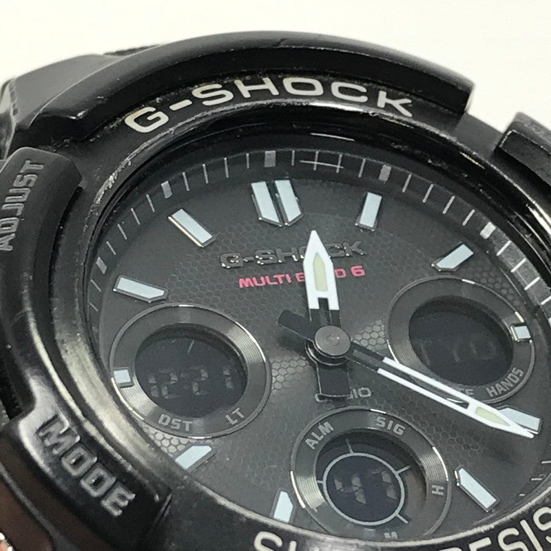 【中古品】【メンズ】 G-SHOCK ジーショック AWG-M100SBC-1AJF ANALOG-DIGITAL AWG-100 M100 SERIES アナログ デジタル タフソーラー腕時計 196-260218-na-08-tag カラー:ブラック 万代Net店