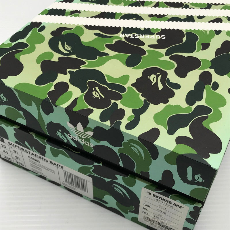 【現状渡し品】【メンズ】 × A BATHING APE アベイシングエイプ GZ8980 21SS SUPERSTAR 80S スーパースター スニーカー 靴 161-260211-na-20-tag サイズ:28cm US 10 カラー:FTWWHT/CBLACK/OWHITE 万代Net店