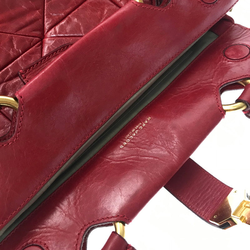 【現状渡し品】【レディース】 MARC JACOBS マークジェイコブス HAND BAG ハンドバッグ カバン 188-260510-na-16-tagh カラー:レッド 万代Net店