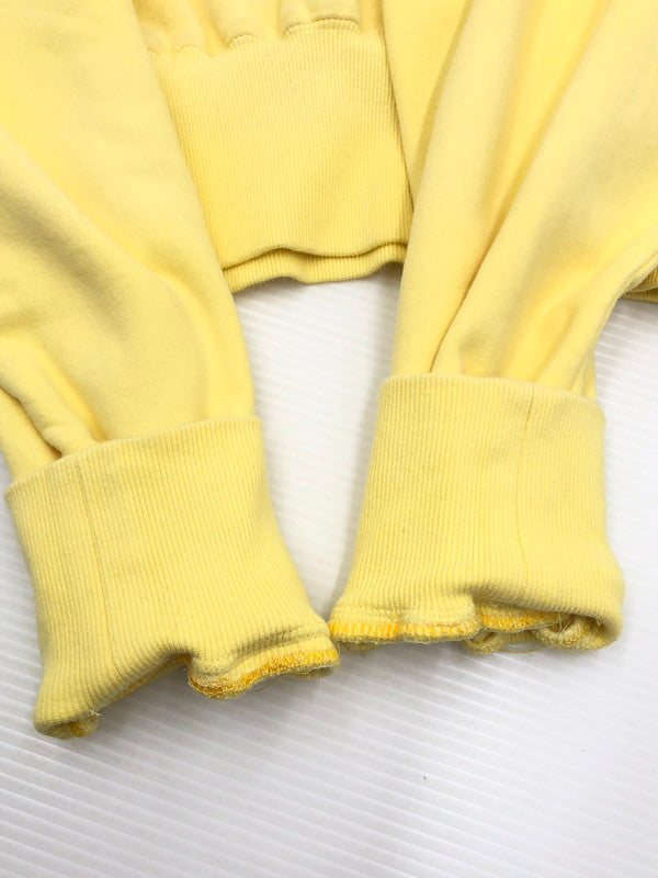 【現状渡し品】【メンズ】 WE11DONE ウェルダン HAND BLEACHED IRIDESCENT LOGO SWEATER WD-TP7-20-100-U-WH ロゴ スウェット トレーナー 142-260516-na-14-tagh サイズ:M カラー:イエロー 万代Net店