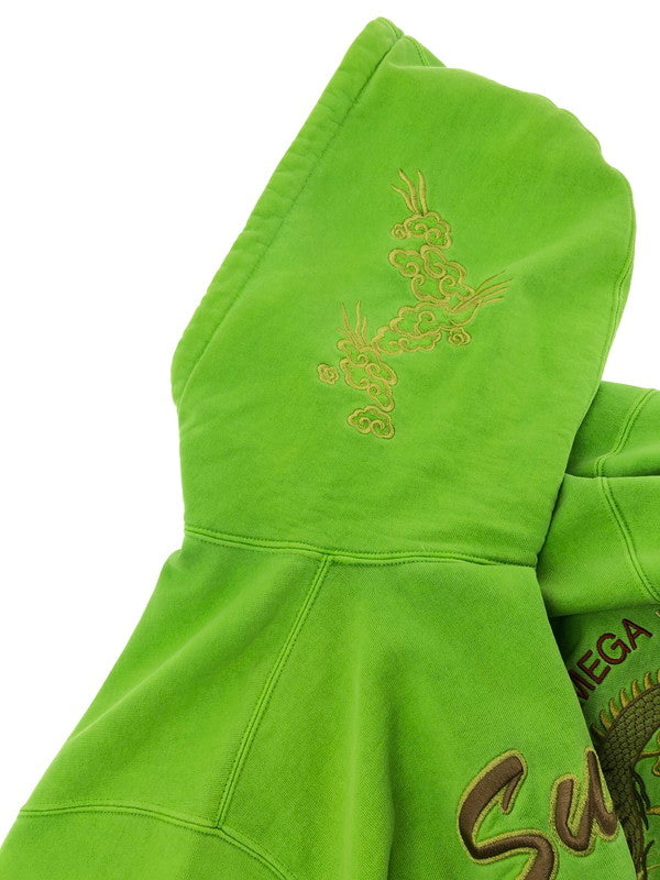 【中古品】【メンズ】 Supreme シュプリーム 20SS DRAGON EMROIDERY PULLOVER HOODIE ドラゴン 刺繍 プルオーバー フーディー パーカー 149-260320-rt-15-tag サイズ:L カラー:ライトグリーン 万代Net店