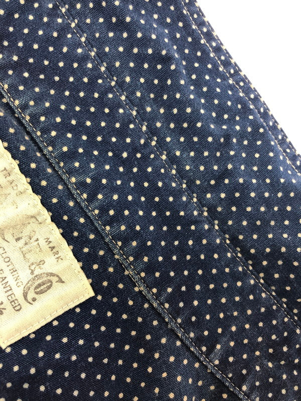 【中古品】【メンズ】 SUGAR CANE シュガーケーン SC25552 POLKA-DOT WORK SHIRT ポルカドット ワークシャツ 長袖シャツ 145-260516-na-09-tagh サイズ:S カラー:ネイビー 万代Net店