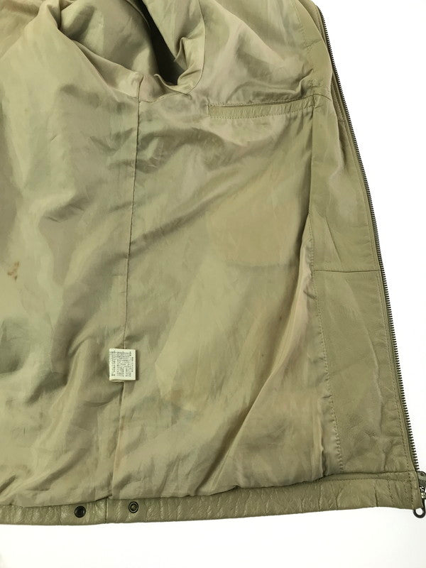 【現状渡し品】【メンズ】 ADAMSON HOMME アダムソン オム COW LEATHER JACKET 0540-1542 カウレザー ジャケット アウター 146-260307-rt-02-tag サイズ:L カラー:ベージュ 万代Net店