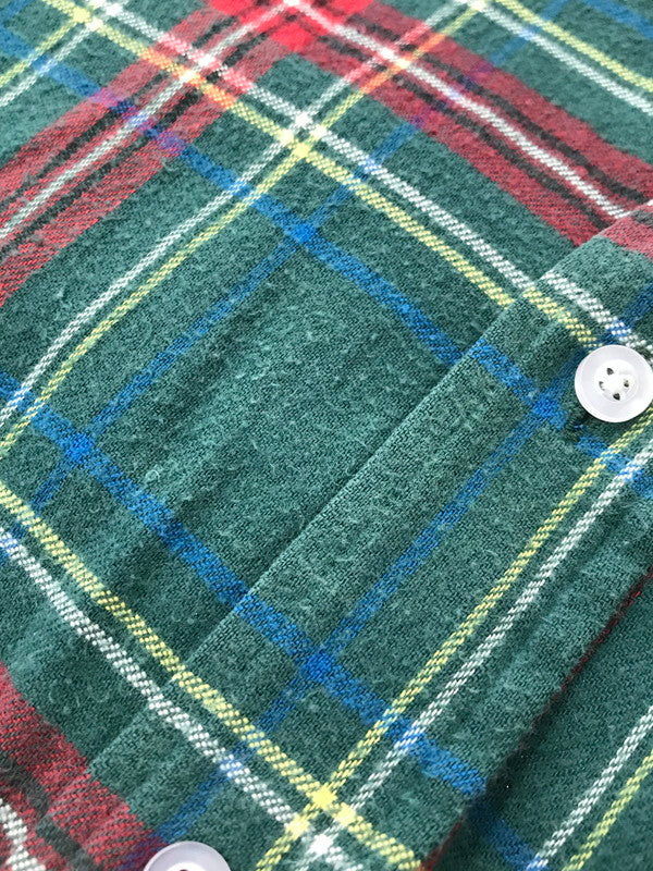【中古品】【メンズ】 L.L.Bean エルエルビーン 80's CHECK SHIRT 1653 80年代 チェック シャツ USA製 トップス 146-260408-rt-16-tag サイズ:M カラー:グリーン 万代Net店